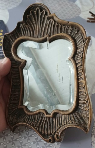 Ancien petit miroir bois - ancien,
