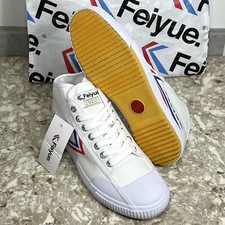 Feiyue Fe Mid 1920 Trainers White Canvas Martial Arts Shoes Size Men’s 7 w/ Bag