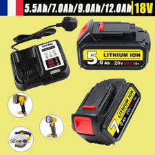 7,0Ah pour batterie DeWalt 18V 9,0AH 5,0AH XR DCB184 DCB182 DCB200-2 / chargeur