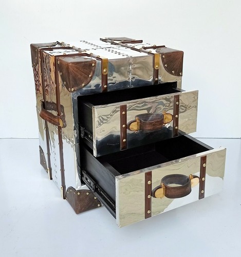 Coffre chevet aluminium - chevet, en