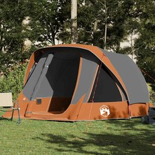 Tente de camping de cabine 4 personnes bleu imperméable tente vidaXL