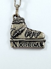 KEYCHAIN - NORDICA - SKI shoes - metal, vintage 1960s -