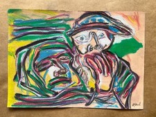 Dessin Karel Appel sur papier