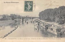 Old postcard 94 Charenton / L'ARRIVEE DES BATEAUX FLIES / LES BOQUES DE FISHING