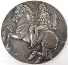 Rare medal for the inauguration of the Künstlerhaus Nuremberg 1910 in 990s silver