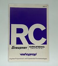Rare Varioprop Graupner Grundig RC RCP11 / Advertising Brochure