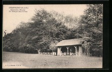 Old postcard Champrosay, Sanatorium Minoret - a Kiosk in the Park 