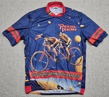 Vintage Pearl Izumi Shirt Mens Medium Blue Cosmic Velo Cycling Jersey Made USA