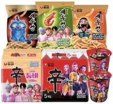 K-POP Demon Hunters X  Nongshim Shin Ramen Shrimp Crack collabo Edition