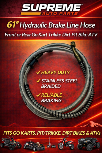 Hydraulic brake line hose - 61",