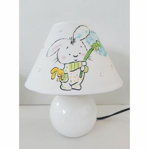 Lampe chevet lapin fleur - chevet,