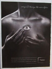 2008 PIONEER KURO Plasma TV Print Ad ~ Sexy Girl with an Eye on her Chest