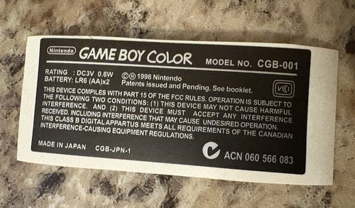 Game boy color - color, [cgb-001