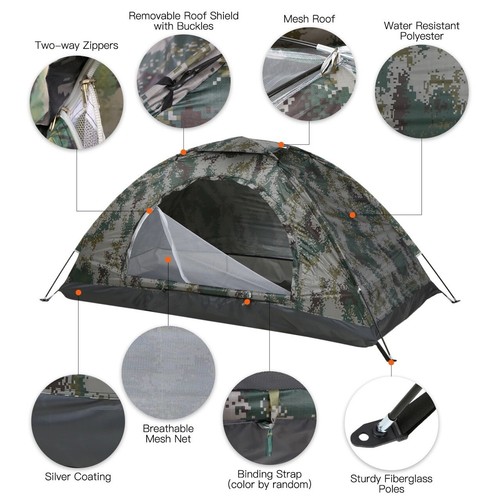 Tente camping personnes - tente, 1-2