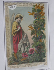 pious image lace knife Mary's garden: angel poppy grape wheat masters dopter