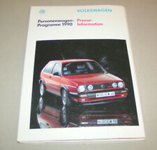 Dossier de Presse VW Véhicule Personnel Programm 1990 - Golf Gti G 60,I,Corrado