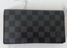 Louis Vuitton Damier Graphite Brazza Long Wallet Credit Card Checkbook COA