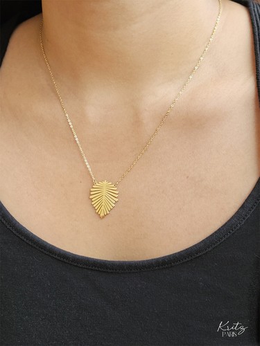 Collier femme feuille - collier,