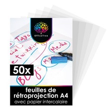 50 x Feuilles Transparente