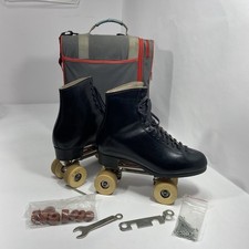 Vintage Leather Riedell Red Wing Atlas Plate Roller Skates  Men's Size 10