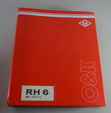 Spare parts list & operating instructions O&K hydroraup excavator RH 6 from construction 1988