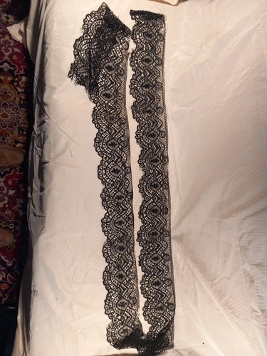 Guipure dentelle noire - dentelle, xixe