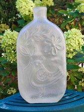 ANCIENNE BOUTEILLE EN VERRE  COLOMBE STYLISÉE WAYNE HUSTED POUR STELVIA VINTAGE