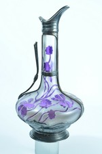Art Nouveau decanter orivit val st lambert Gallé VIOLET GLASS 1900