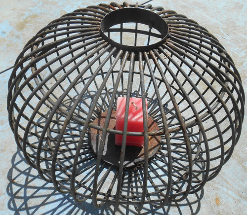 Ancien lampe bougie cage - lampe,