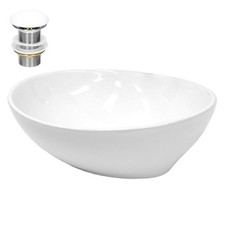 Lavabo céramique blanc sans