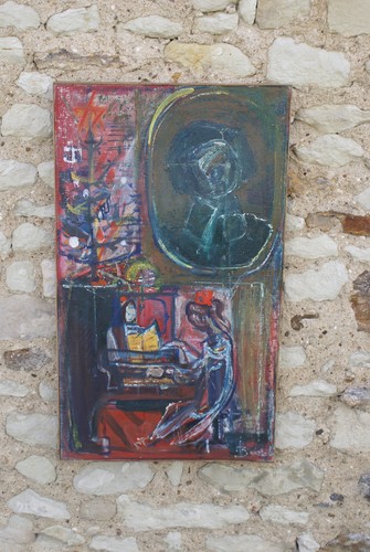 Composition piano huile sur - au,