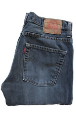 Levi's 507 men's jeans slim bootcut W34 L32 dark blue rare discontinued LEVH428