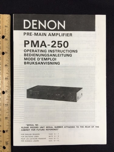 Denon pma 250 - pma-250, integrated