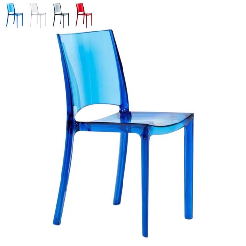 Chaise empilable transparente - empilable,