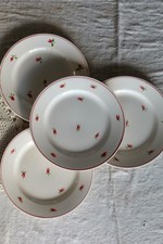 4 assiettes à dessert vintage faïence - Motif petites fleurs
