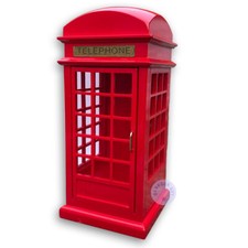 Wooden London Telephone Booth Music Box With Sankyo Movement (60 Tunes Option)