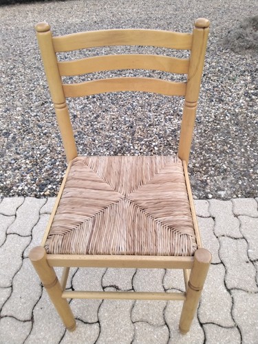 Chaise bois assise osier