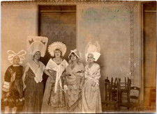 France, Antique Champagne Costumes Vintage Print, Silver Print 8x11 