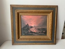 ancienne peinture huile sur