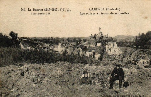 Carency les ruines - -, trous