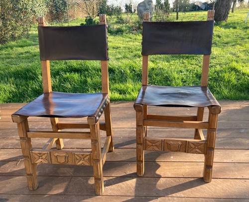 Paire chaises espagnoles en - de,