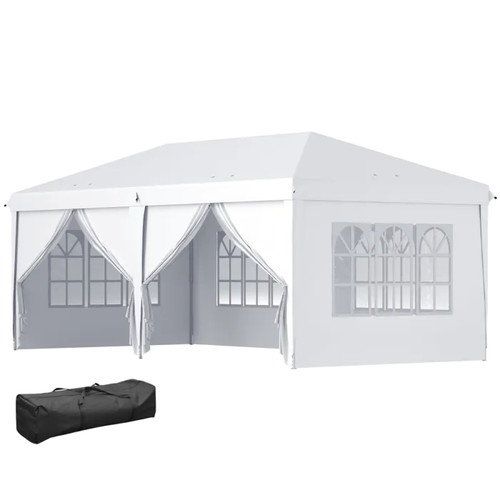 Tonnelle pliante outsunny - pliante, 6x3m
