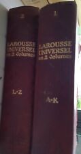 100 ans !  Larousse Universel En 2 Volumes 1922 Par Claude Augé