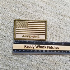 Aimpoint Patch Hook & Loop Back Military Morale Tactical American Flag .