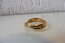 Bague Pierre Lang, Bague Double, Dorée Avec Pierre Taillée, Taille 54 (6)