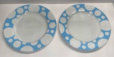 Gibson Everyday Max & Lucy Warm Wishes 11” Dinner Plate PAIR Micro/Oven/DishSAFE