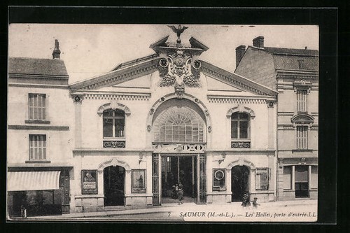 Cpa saumur les halles porte - cpa,