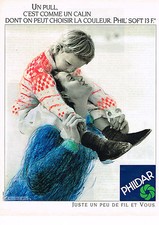 ADVERTISING ADVERTISING 044 1987 PHILDAR sweaters