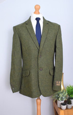 New MUSTO Moss Scottish Lovat Tweed Jacket Size 44L/54L Long Sport Coat Large