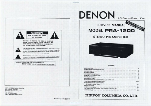 Manuel service pour denon - de,